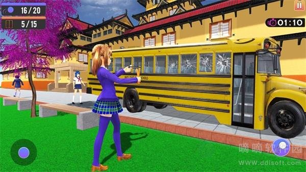 动漫女孩生活高中3D